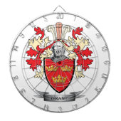 グラントの家紋の紋章付き外衣 ダーツボード (正面)