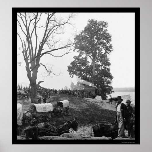 グラントの荒野キャンペーンワゴン列車1864 ポスター (正面)