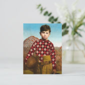 グラントウッドによる格子状セーター シーズンポストカード (スタンド正面)