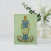 グラントウッドによる豚とトウモロコシとの農家 シーズンポストカード (スタンド正面)