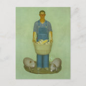 グラントウッドによる豚とトウモロコシとの農家 シーズンポストカード (正面)