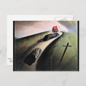 グラントウッドのアートワーク、リッジロードでの死 ポストカード (正面/裏面)