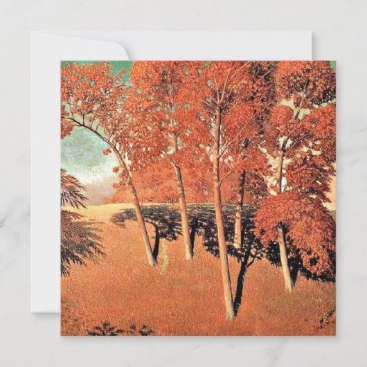 グラントウッドのアートワーク、春のオーク カード (正面)
