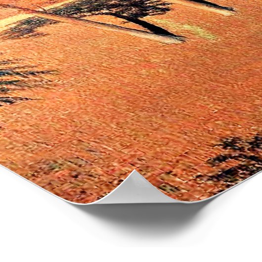 グラントウッドのアートワーク、春のオーク ポスター (角)