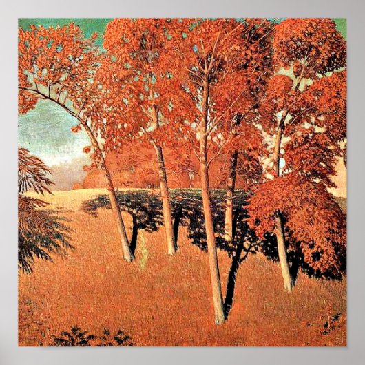 グラントウッドのアートワーク、春のオーク ポスター (正面)