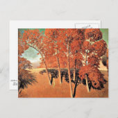 グラントウッドのアートワーク、春のオーク ポストカード (正面/裏面)