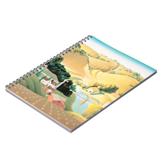 グラントウッド – アイオワ州ストーンシテ素晴らしィ、ア絵を描ートズ ノートブック (左側)