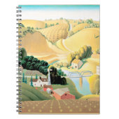 グラントウッド – アイオワ州ストーンシテ素晴らしィ、ア絵を描ートズ ノートブック (正面)