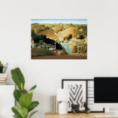 グラントウッド – ストーンシティアイオワ ポスター (ホームオフィス)