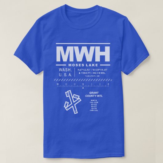 グラントカウンティ国際的エアポートMWH Tシャツ (デザイン正面)