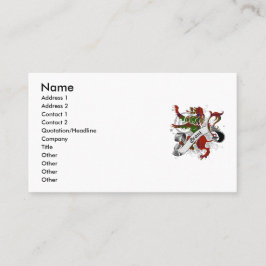 グラントタータンチェックライオン 名刺