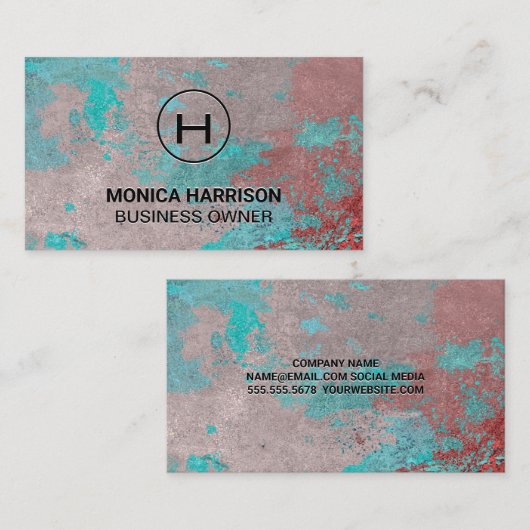 グラントテクスチャの背景 名刺 (正面/裏面)