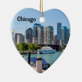 グラントパークのシカゴスカイライン セラミックオーナメント (右)