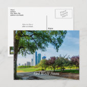 グラントパークの朝の散歩 お見舞い ポストカード (正面/裏面)