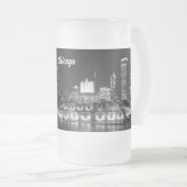 グラントパークシカゴグレースケールフロストマグ フロストグラスビールジョッキ (正面右)