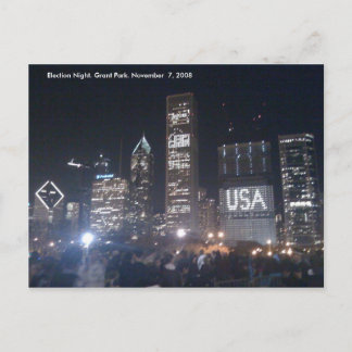 グラント公園。 選挙夜 ポストカード