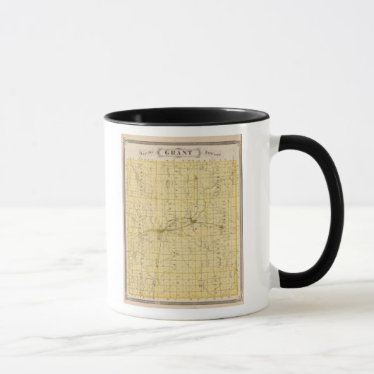 グラント郡の地図 マグカップ (右)