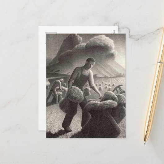 グラント・ウッドによる接近 シーズンポストカード (正面/裏面インサイチュ)