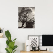 グラント・ウッドによる接近 ポスター (ホームオフィス)