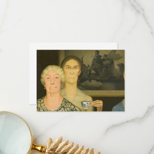 グラント・ウッド革命の娘たち サンキューカード (正面/裏面インサイチュ)