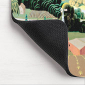 グラント・ウッド – アイオワ州ストーンシ素晴らしティ絵画、アート マウスパッド (コーナー)