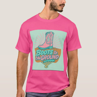 グランドにブーツ – 女性のカーボーイエナジートティー Tシャツ
