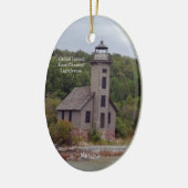 グランドアイランドイーストチャンネルライトハウスオーバルオーナメント セラミックオーナメント (左)