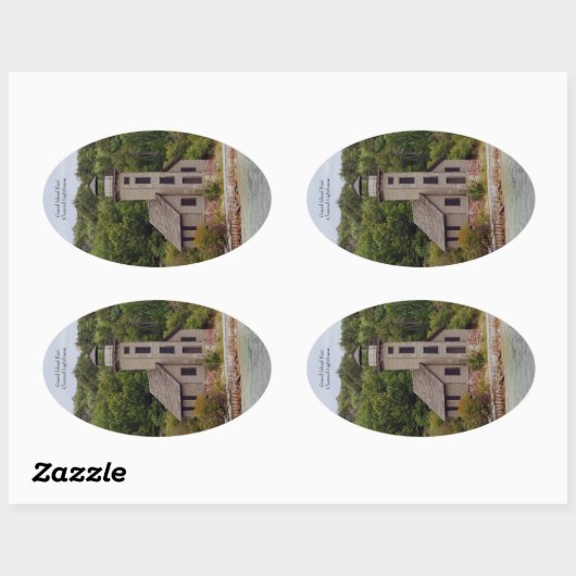 グランドアイランドイーストチャンネルライトハウスシール 楕円形シール (シート)