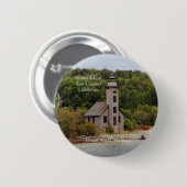 グランドアイランドイーストチャンネルライトハウスボタン 缶バッジ (正面&裏面)