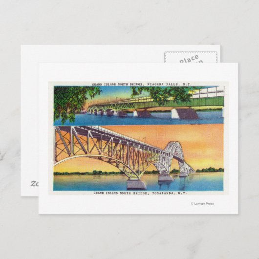 グランドアイランドノースとサウスブリッジズの景色 ポストカード (正面/裏面)