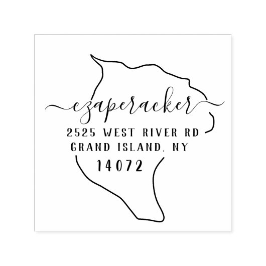 グランドアイランド差出人住所スタンプセルフインキング セルフインキングスタンプ (デザイン)