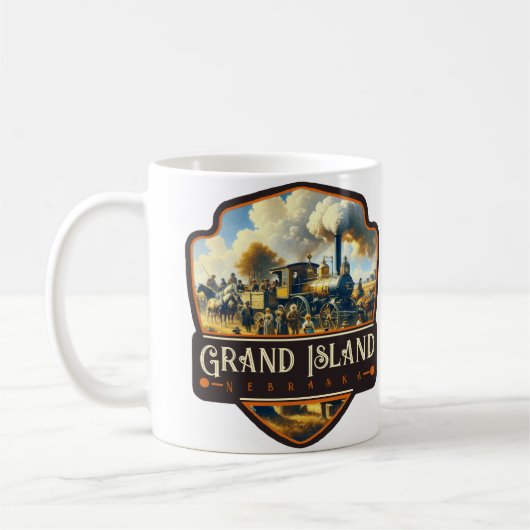 グランドアイランド, ネブラスカ州 | ビンテージ コーヒーマグカップ (左)