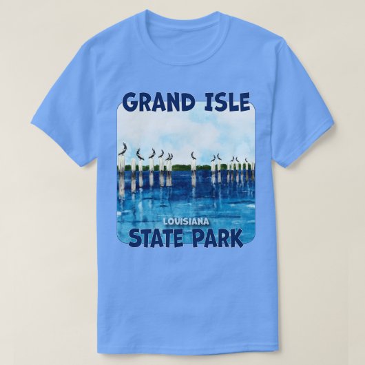 グランドアイル州パークルイジアナTシャツ Tシャツ (デザイン正面)