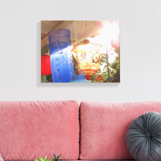 グランドイルミネーションランタン – Martha's Vinyard キャンバスプリント (インサイチュ (リビング))