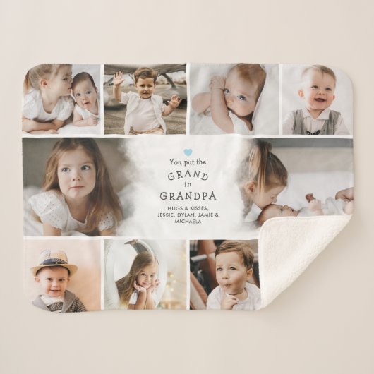 グランドインおじいちゃん10枚の写真 シェルパブランケット (正面(横))