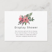 グランドゥールプラム&ピンクフローラブライダルディスプレイシャワー エンクロージャーカード (正面)