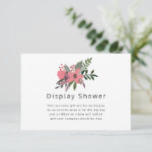 グランドゥールプラム&ピンクフローラブライダルディスプレイシャワー エンクロージャーカード (スタンド正面)