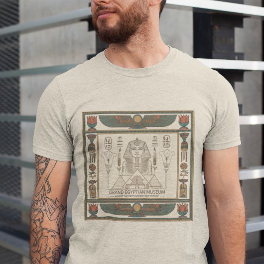 グランドエジプト博物館 エジプトの伝統デザイン  Tシャツ