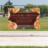 グランドエレガントリオープニング金ゴールドバルーンのパーソナライズ 横断幕 (インサイチュ)