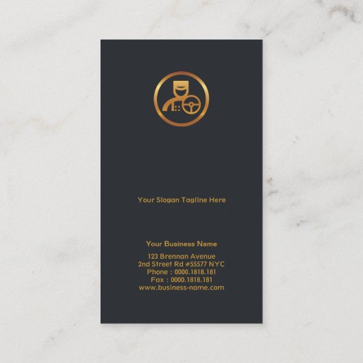 グランドエヴルジャス金ゴールドウェーブ運転手 名刺 (裏面)