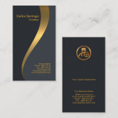 グランドエヴルジャス金ゴールドウェーブ運転手 名刺 (正面/裏面)