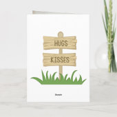 グランドオシャレ最初の誕生日かわいい赤いヒッポ写真 カード (裏面)