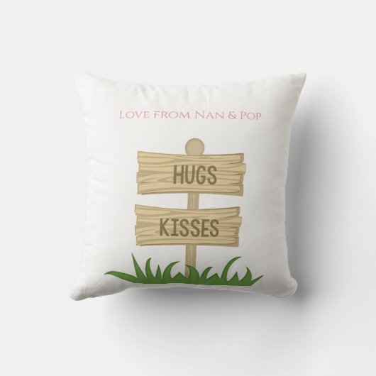 グランドオジャンプファースト誕生日かわいいピンクフクロウ クッション (裏面)