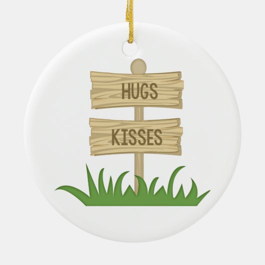 グランドオジャンプファースト誕生日かわいいピンクフクロウ セラミックオーナメント (裏面)