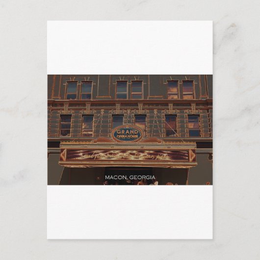 グランドオペラ家のメーコン、ジョージア ポストカード (正面)