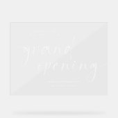 グランドオープエレガントニング透明ウェルカムセンター アクリルサイン (正面)