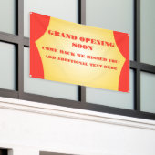 グランドオープカスタマイズン再開Soon Business 横断幕 (ビルの外側)