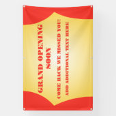 グランドオープカスタマイズン再開Soon Business 横断幕 (縦)