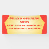 グランドオープカスタマイズン再開Soon Business 横断幕 (横)