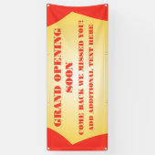 グランドオープカスタマイズン再開Soon Business 横断幕 (縦)